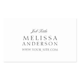 Professional Typography Rectangular Sticker