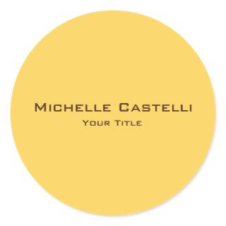 Professional Unique Classical Simple Plain Classic Round Sticker