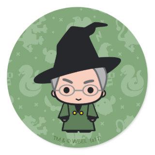 Professor McGonagall Cartoon Character Art Classic Round Sticker