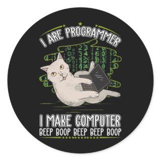 Programmer humor computer science classic round sticker