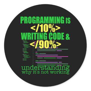 Programmer Software Developer Computer Engineer Classic Round Sticker