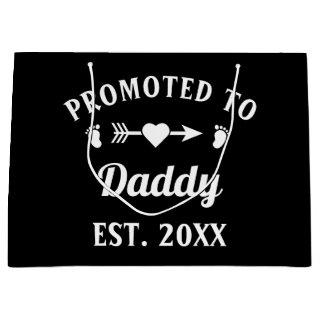 Promoted To Daddy Fatherhood Father's Day Large Gift Bag