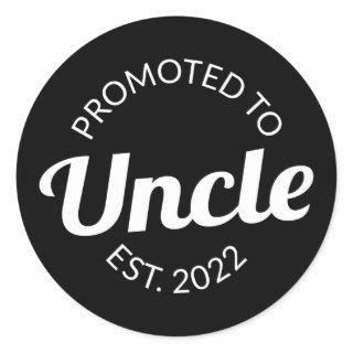 Promoted To Uncle Est. 2022 I Classic Round Sticker