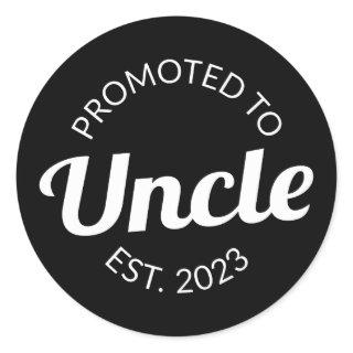 Promoted To Uncle Est. 2023 I Classic Round Sticker