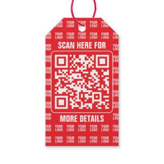 Promotional QR code (editable) with Logo Pattern Gift Tags