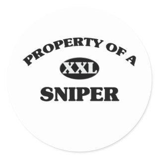 Property of a SNIPER Classic Round Sticker