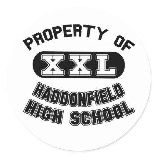 Property of Haddonfield High School Classic Round Sticker