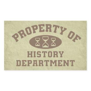 Property Of History Department Sticker