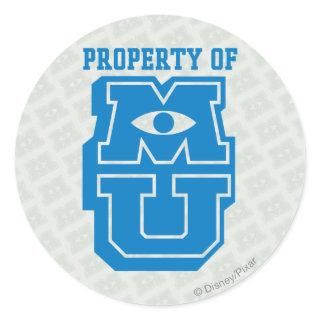 Property of MU Logo Classic Round Sticker