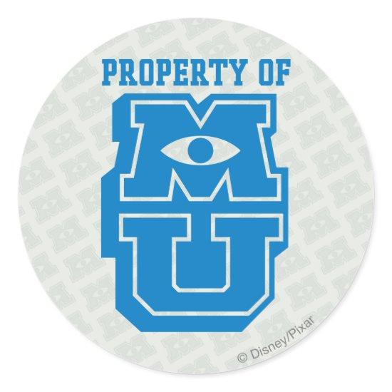 Property of MU Logo Classic Round Sticker