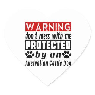 Protected By Australian Cattle Dog Heart Sticker