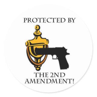 Protected by the 2nd Amendment Classic Round Sticker