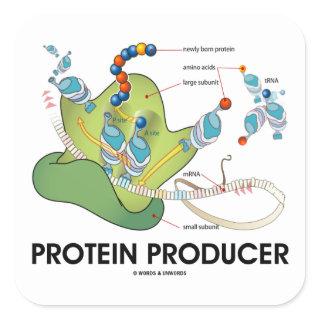 Protein Producer (mRNA tRNA Protein Synthesis) Square Sticker
