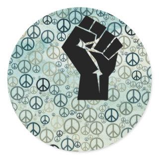 Protest and Solidarity ☆ Peaceful  Protest  Classic Round Sticker