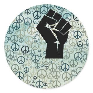 Protest and Solidarity ☆ Peaceful  Protest  Classic Round Sticker