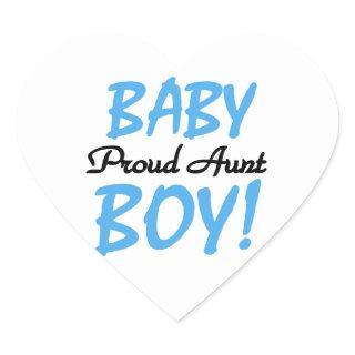 Proud Aunt Baby Boy T-shirts and Gifts Heart Sticker