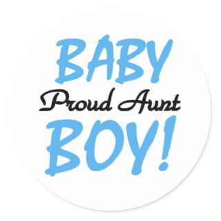 Proud Aunt Baby Boy Tshirts and Gifts Classic Round Sticker