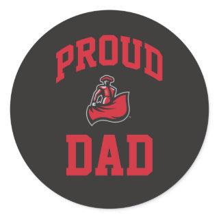 Proud Dad with Matador on Black Classic Round Sticker