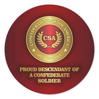 Proud Descendant Classic Round Sticker