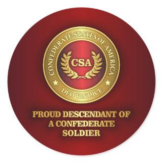 Proud Descendant Classic Round Sticker