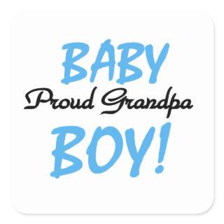 Proud Grandpa Baby Boy T-shirts and Gifts Square Sticker