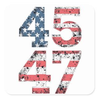 Proud Maga 47th Trump Won Inaguration Day  Square Sticker