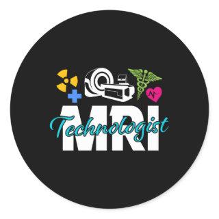 Proud Mri Tech Mri Technologist Classic Round Sticker
