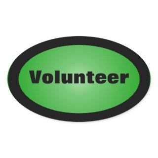 Proud to be a Dedicated Volunteer Oval Sticker