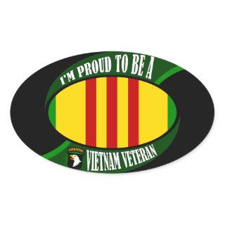 Proud to be a Vietnam Vet Oval Sticker