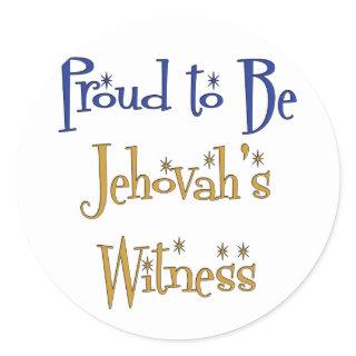 Proud to be Jehovah's Witness Classic Round Sticker