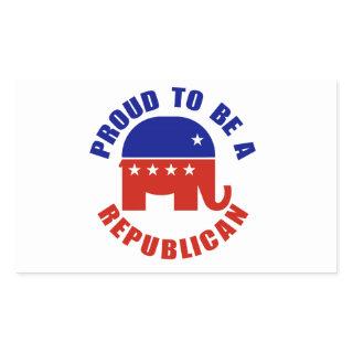 Proud to be Republican Rectangular Sticker