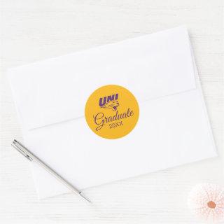 Proud University of Northern Iowa Graduate Classic Round Sticker