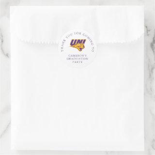 Proud University of Northern Iowa Graduate Classic Round Sticker