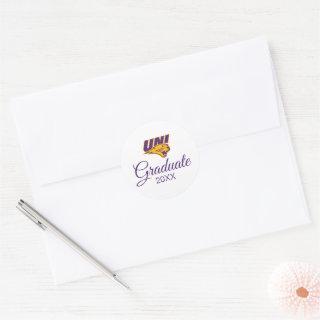 Proud University of Northern Iowa Graduate Classic Round Sticker