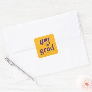Proud University of Northern Iowa Graduate Square Sticker