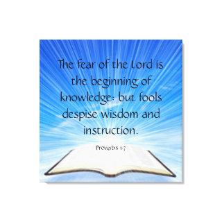 Proverbs 1:7 canvas print