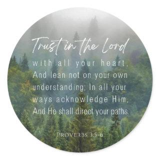 Proverbs 3:5-6 Trust in the Lord Classic Round Sticker