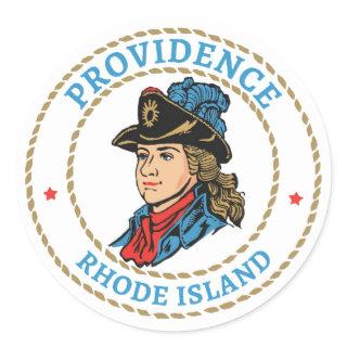 Providence Rhode Island Colonial Classic Round Sticker