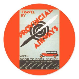 Provincial Airways Classic Round Sticker