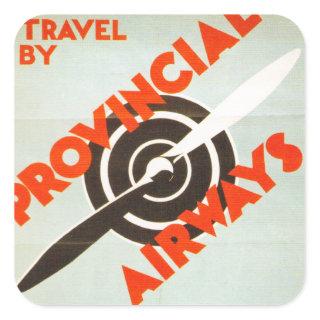 Provincial Airways Square Sticker