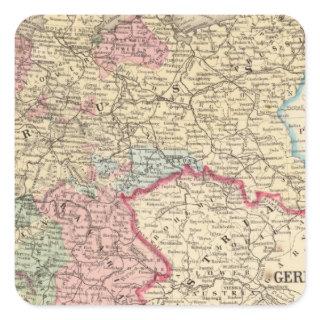 Prussia, German States Map by Mitchell Square Sticker