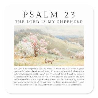 Psalm 23 NKJV The Lord is My Shepherd Square Sticker