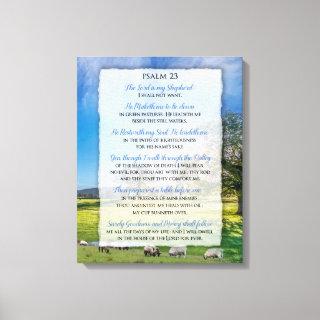Psalm 23 - The Lord is my Shepherd Canvas Print