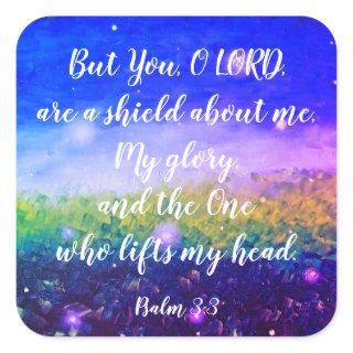 Psalm 3:3 Christian Scripture Firefly Art Stickers