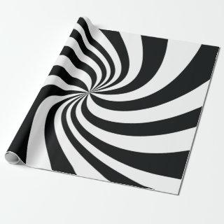 Psychedelic Black and White Swirl