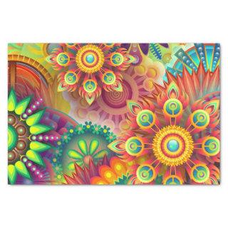 Psychedelic Floral Pattern  Tissue Paper