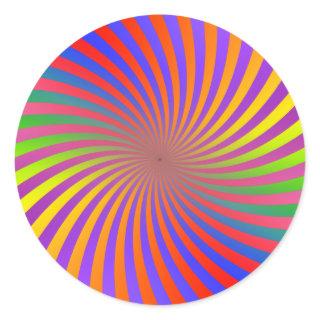 Psychedelic Spiral Design: Classic Round Sticker