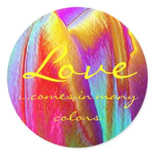 Psychetulip Love-Rainbow Color Classic Round Sticker