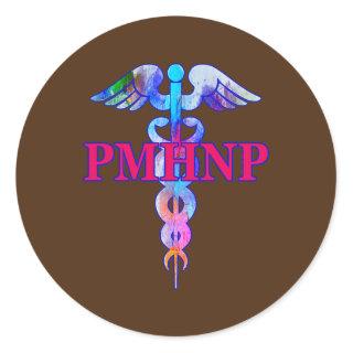 Psychiatric Nurse Practitioner PMHNP Caduceus Classic Round Sticker