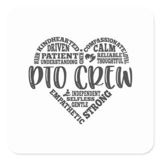 PTO crew, parent teacher organization Square Sticker